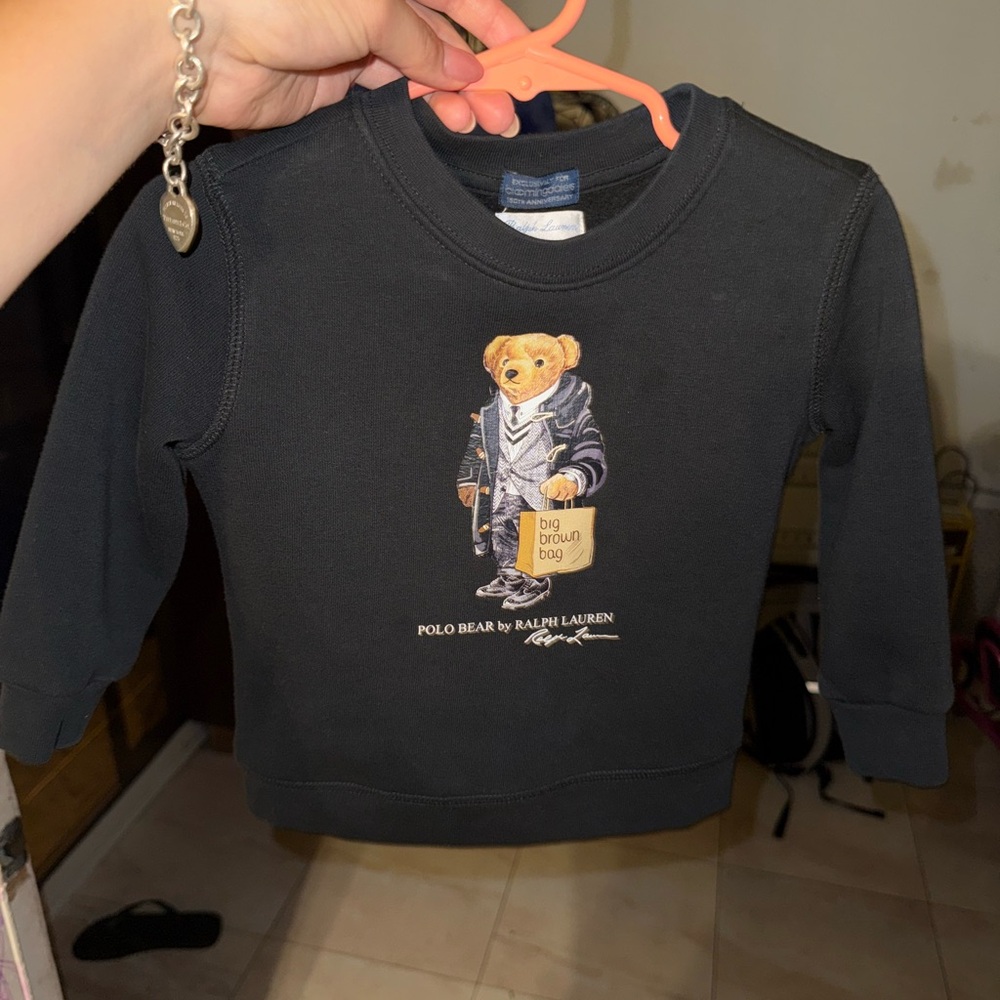 Ralph Lauren Kids Black Polo Bear Sweatshirt